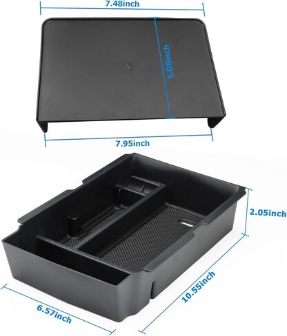 علبة وحدة التحكم المركزية ومنظم مسند الذراع من MARCHFA متوافق مع 2023 2024 2025 Honda CRV CR-V ملحقات صندوق تخزين وحدة التحكم (صينية وحدة التحكم + منظم مسند الذراع) in Kuwait