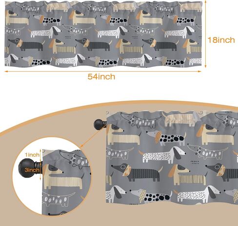 Curtain Valances, Cute Highland Cow Semi Sheer Kitchen Windows Valances, Rod Pocket Short Window Treatment Light Filtering Decor Valances for Kitchen Living Room Bedroom Windows - 54"x18" in Saudi Arabia