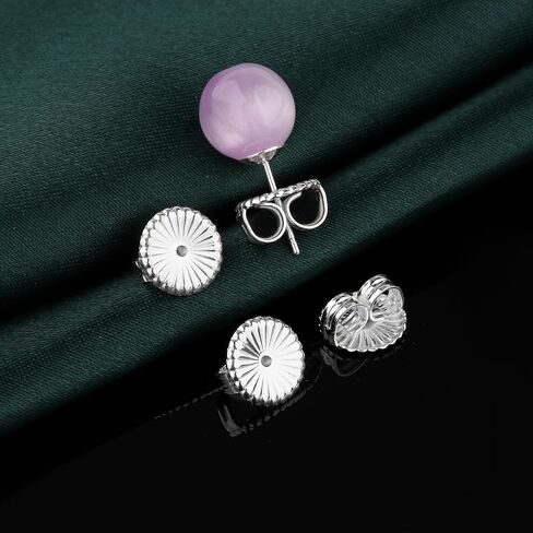 ظهور الأقراط للأذنين المتدلية - زوجان من الأقراط الضخمة من الفضة الإسترلينية عيار 925 للأقراط الثقيلة، ورافعات الأقراط الآمنة للأقراط الثقيلة، وظهر الأقراط المضادة للحساسية للأزرار in Kuwait