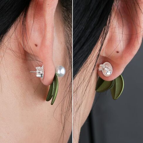 ظهور الأقراط للأذنين المتدلية - زوجان من الأقراط الضخمة من الفضة الإسترلينية عيار 925 للأقراط الثقيلة، ورافعات الأقراط الآمنة للأقراط الثقيلة، وظهر الأقراط المضادة للحساسية للأزرار in Kuwait