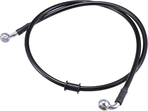 X AUTOHAUX 100cm AN3 M10 Car Hydraulic Brake Line Oil Hose Pipe Fitting 28° 90° Stainless Steel for Car Motorcycle Dirt Racing Bike Black in Saudi Arabia