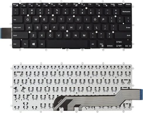 لوحة مفاتيح بديلة متوافقة مع Dell Inspiron 5368 5378 5370 5578 5579، Inspiron 7368 7370 7373 7375 7378 7460 7560 7570 7572 7573 7579 كمبيوتر محمول أسود بتصميم أمريكي (بدون إضاءة خلفية) in Saudi Arabia