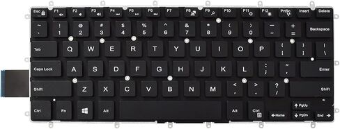 لوحة مفاتيح بديلة متوافقة مع Dell Inspiron 5368 5378 5370 5578 5579، Inspiron 7368 7370 7373 7375 7378 7460 7560 7570 7572 7573 7579 كمبيوتر محمول أسود بتصميم أمريكي (بدون إضاءة خلفية) in Saudi Arabia