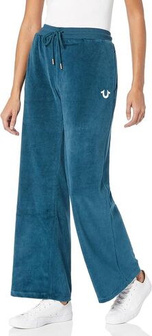 True Religion Women's Velour Wide Leg Sweatpant in Saudi Arabia
