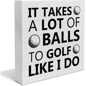 Golf Quote Wood Box Sign Decor Desk Sign Golfing Wooden Box Block Sign Rustic Home Office Shelf Wall Decoration Gift for Golf Lover Golfer