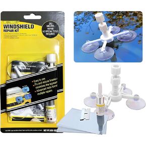 Windshield Repair Kit, Windshield Crack Repair for Chips and Cracks, Glass, Car Windshield Chip Repair Kit Quick Fix for Chips, Cracks, Star Shaped Crack