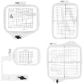 Set of 4 Hoops For Janome Memory Craft 300E 350E 9500 9700 10000 10001 Elna 8200 8300 8600 820 Embroidery Machine