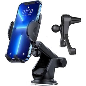 [New version] 2 in 1 Cell Phone Car Mount,Air Vent Holder Clip Car Vent Phone Mount (Black) in Kuwait