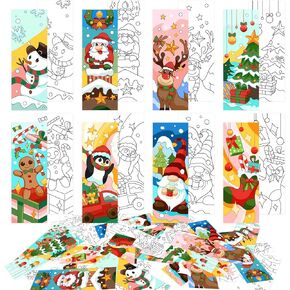 60 قطعة من الإشارات المرجعية لعيد الميلاد للنساء/الرجال/الأطفال، إشارة مرجعية لشجرة عيد الميلاد رجل ثلج سانتا الرنة كلوز لمحبي الكتب، هدية عيد الميلاد للطلاب، هدايا حفلات العطلات in Kuwait