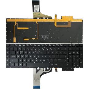 GinTai Laptops Keyboard Backlit US Replacement for HP Omen 17-an 17-an011dx 17-an012dx 17-an013dx 17-an014dx 17-an053nr 17-an110nr 17-an120nr 9Z.NEBBQ.11K NSK-XH1BQ（Black）