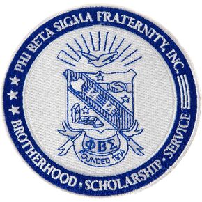 Desert Cactus Phi Beta Sigma Embroidered Appliqué Seal Patch Fraternity 4'' Sew or Iron On Greek Blazer Jacket Bag Sigma (Patch - Seal)