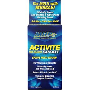 MHP Activite Sport Multi Vitamin, 25 Vitamins and Minerals, Nitric Oxide Booster, Digestive Enzymes, Antioxidants, 120 Tablets