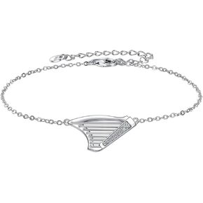 YFN Musical Instruments Bracelet Sterling Silver Music Lover Jewelry Gifts for Women Men