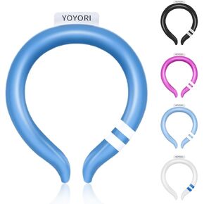 Neck Cooling Tube,Reusable Ice Neck Ring Wearable Body Cooling Products for Outdoor Indoor,Relief for Hot Flashes and Summer (Black)