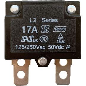 2Pcs 17A 125/250Vac 50Vdc Automatic Reset Relay Fuse Therma Switch Circuit Breaker Current Overload Protector Children Ride On Toy Car Accessories