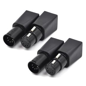 5 Pin Male/Female XLR DMX Connector to RJ45, Used to use CAT-5 Ethernet Cables as DMX512 Cables, Converted for use in a Variety of Music and Sound scenarios (4 Pack)