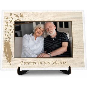 Memorial Picture Frame Gift, In Loving Memory of Loved One Gifts, Memory Photo Frame for Loss Loved Ones Mother Father Grandma Grandpa Wife Husband, Forever In Our Hearts Picture Frames -17