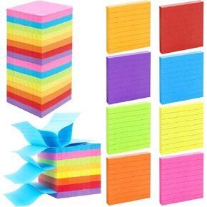 32 Pack popup Lined Sticky Notes Bulk 3x3in 100 Sheets/Pads Lined Note Post Note pop up Notes Office, Easy to Post Notes for Study, Works, and Daily Life