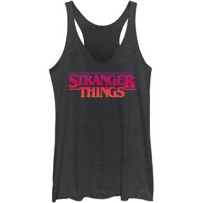 Netflix Stranger Things Grunge St Logo Women's Racerback Tank Top