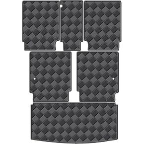 Cargo Mat for 2018-2024 Volkswagen Tiguan 7 Seats Trunk Mat & 2ND+3RD Row Rear Backrest Mat, All Weather Rear Cargo Liner Back Seat Cover Protector