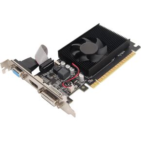 Sanpyl GT610 2GB GDDR3 64bit Graphics Card, DVI, VGA, PC Video Card, Desktop Computer GPU, PCI Express 1.1 x 16, with Cooling Fan