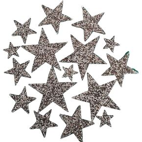 حجر الراين ستار الحديد على الرقع زين لاصق لاصق نقل الحرارة للملابس بريق حجر الراين ملصقات الحديد على / خياطة على ملصقات بلينغ ستار الرقع 16 حزمة (رمادي) in Kuwait