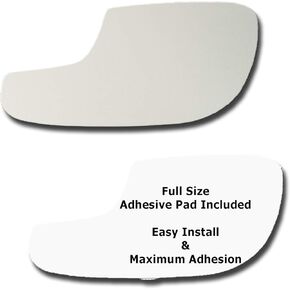 Mirror Glass + Full Size Adhesive Pad for 2012-2019 Ford Taurus Driver Side Replacement (2012 2013 2014 2015 2016 2017 2018 2019 12 13 14 15 16 17 18 19)