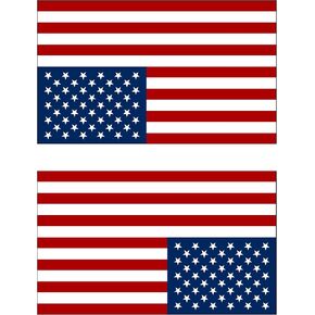 Upside Down Distress Signal American Flag Vinyl Bumper Sticker Set Mirrored for Cars Trucks Laptop