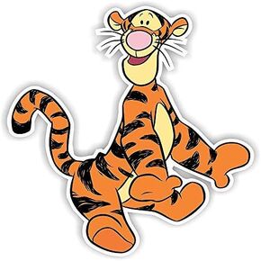 Set of 3 - Tigger - Full Color CAD Cut Car Logo Sticker Graphic - Die Cut Sticker, High Resolution Top Grade Vinyl