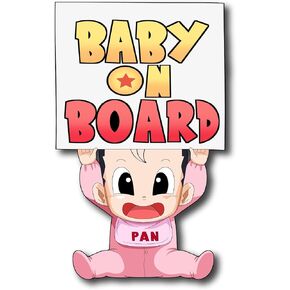 Super Cute Anime Ball Baby on Board Sticker Vinyl Decal for Cars Bumper Lockers Vehicle Windows Trucks (7 Inch Tall)