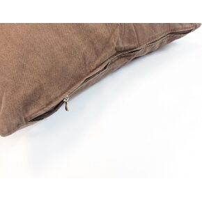36"x29" Medium Size Removable Zippered Durable Heavy Duty Brown Denim Jean Cover Case for Small to Medium Dogs - External Cover Only