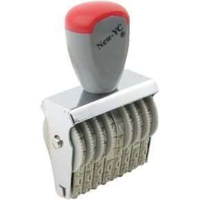 uxcell 1PC 8 Digit Number Roller Stamps, Rubber Changeable 0-9 Numbers Numbering Stamp Personalized Number Symbol Rolling Wheel Stamp Stationery Office Business Rotating Stamps