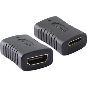 Mini HDMI Adapter Extender HDMI Type C Female to HDMI Type A Female Coupler Connector Support 3D 4K 1080P, YOUCHENG for Cameras, Computers, Projectors（2-Pack）