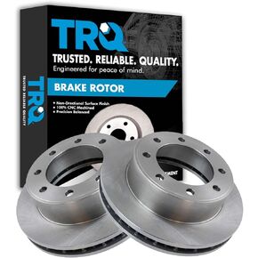 TRQ Front Disc Brake Rotor Pair Set for 2000-2005 Ford Excursion / 1999-2004 F250 Super Duty / 1999-2004 F350 Super Duty / 2001-2003 F450 Truck / 200-2003 F550 Truck