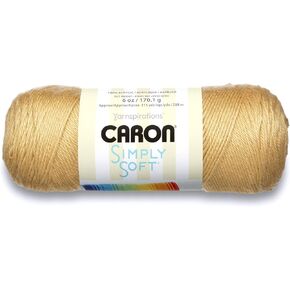 Caron Simply Soft Collection Yarn, 6oz, Gauge 4 Medium Worsted, 100% Acrylic - Autumn Maize - Machine Wash & Dry