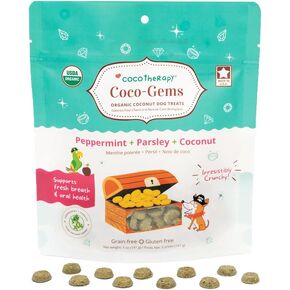 CocoTherapy Coco-Gems Dog Training Treat (Peppermint + Parsley) 5 Oz.
