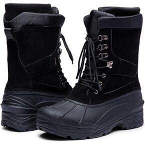 أحذية Vostey الرجالية للثلج مقاومة للماء أحذية الشتاء للرجال خفيفة الوزن في الهواء الطلق دافئة للطقس البارد أحذية رجالي in Kuwait