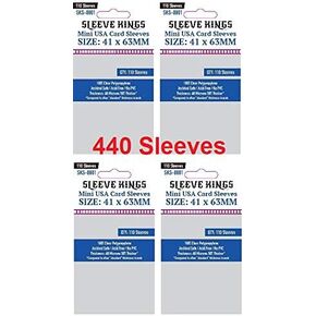 Sleeve Kings Mini USA Card Sleeves 41 X 63 mm (4x110 Pack, 440 Sleeves)