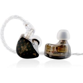 YINYOO TANGZU Wan er S.G in Ear Monitors Headphone, HiFi IEM Wired Earbuds for Musician Audiophile 10mm Dynamic Driver in-Ear Earphone with Ergonomic Fit, 2 Pin 0.78 Detachable Cable (Blue, with mic)