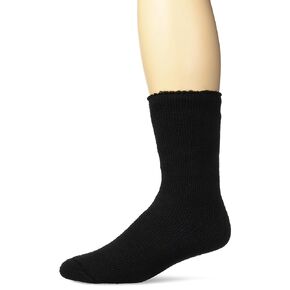 Heat Holders Work Socks, Mid-Calf, Mens, 7to12, Black, PR