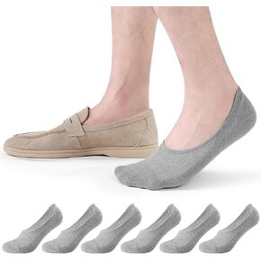 Closemate Mens No Show Socks 6 Pairs Womens Invisible Low Cut Non Slip Casual Short Socks for Loafer