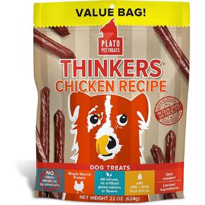 Plato Pet Treats Natural Pet Treats, Chicken 22 oz