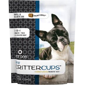 VetOne Advita CritterCups 3 in 1 Probiotic Treats for Small to Medium Dogs 30 Count