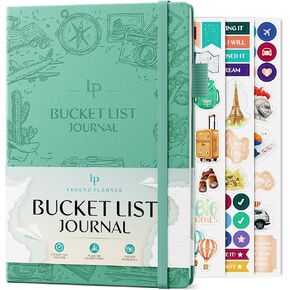 Legend Bucket List Journal – The Ultimate Notebook to Plan Adventures, Travels, Goals & Experiences – Bucketlist Book for Couples (Aquamarine)