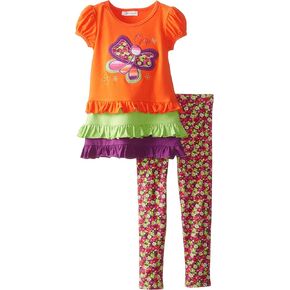 Bonnie Jean Little Girls' Butterfly Applique Legging Set