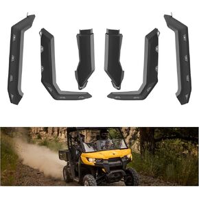 KIWI MASTER Fender Flares Extensions Compatible for 2016-2024 Can Am Defender Accessories Extended Mud Flaps Guards 715006821 715002424