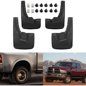 BDFHYK Mud Flaps Splash Guards 4PCS Front & Rear Side Mud Guards Compatible for 2019-2022 Dodge Ram 1500 with Fender Flares