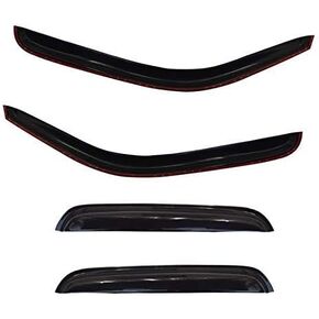 Outside 4 Pieces Black Window Visors Shade Sun Rain Wind Guards Cover Acrylic Replacement for 1999-2006 Silverado Sierra