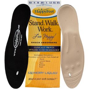 Happy Feet Plantar Fasciitis Flat Feet Orthotic High Arch Support Gel Insert Shoe Insoles for Mens and Womens (XS (Women 5-7))