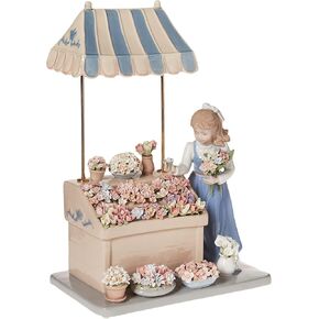 Cosmos 96564 Flower Girl Shoppe Ceramic Figurine, 13-3/8-Inch , Blue
